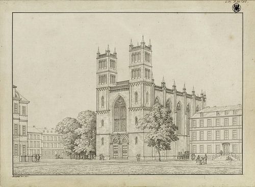 Karl Friedrich Schinkel, Berlijn. Friedrichswerder-kerk. Ontwerp zoals gezien na voltooiing van het 