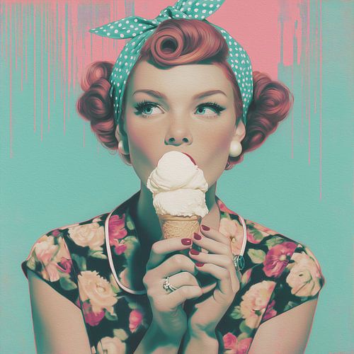 La vendeuse de glaces vintage