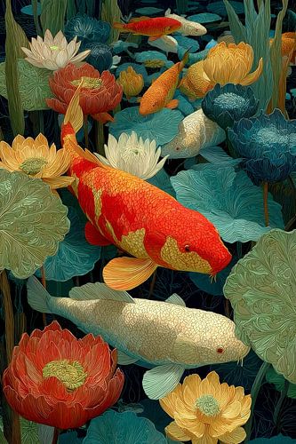 spiritueel leven in beeld bloemen vissen