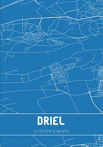 Blauwdruk | Landkaart | Driel (Gelderland) van Rezona