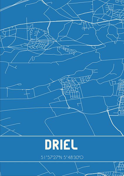 Blueprint | Map | Driel (Gelderland) by Prints of Place