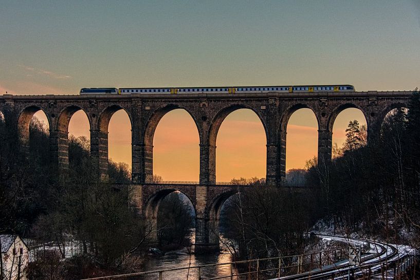 Viaduct Göhren RE6 Leipzig - Chemnitz van Johnny Flash