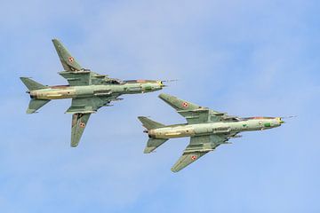 Formation of two Polish Sukhoi SU-22 Fitters. by Jaap van den Berg