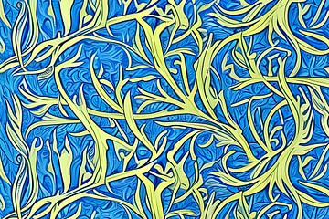 Aquarium blau III von Lily van Riemsdijk - Art Prints with Color