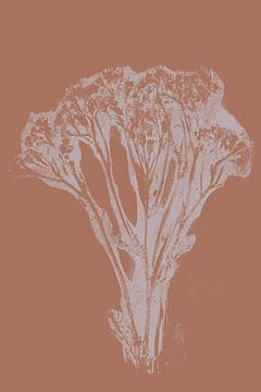 Pastel Botanicals. Plant in bruin en roze nr. 2 van Dina Dankers