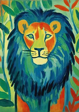 Lion Poster Impression d'art Peinture Art mural sur Niklas Maximilian