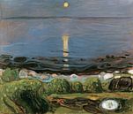Een zomernacht op het strand, Edvard Munch van Meesterlijcke Meesters thumbnail
