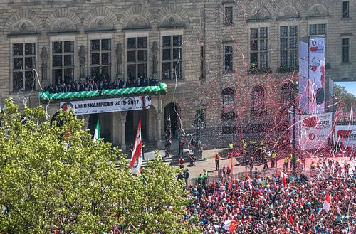 Huldiging landskampioen Feijenoord op de Coolsingel in Rotterdam
