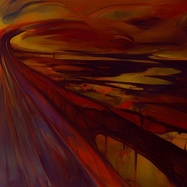 Landscape in red by Nop Briex