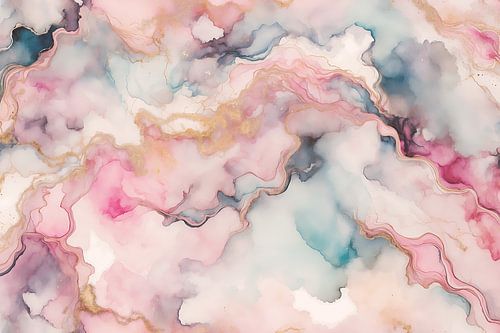 Chic Fashion Alcohol Inkt en Goud Roze