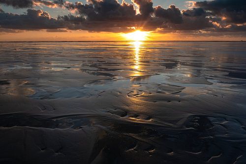 sunset mudflats Schiermonnikoog