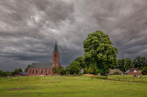 The Jacobus Church in the city of Rolde by Henk van den Brink