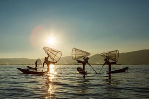 Die Fischer vom Inle See in Myanmar