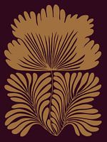 Retro Leaves | Gold | Illustration