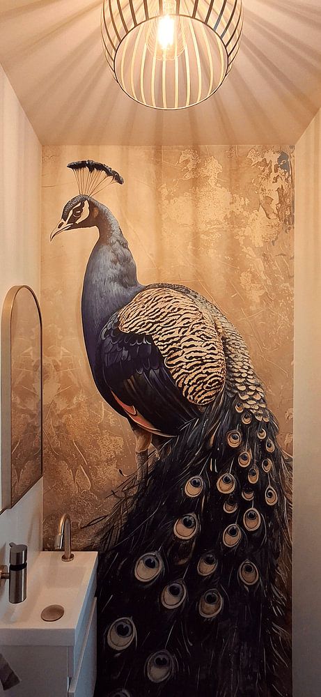 Blauer Pfau, von Poster Art Shop