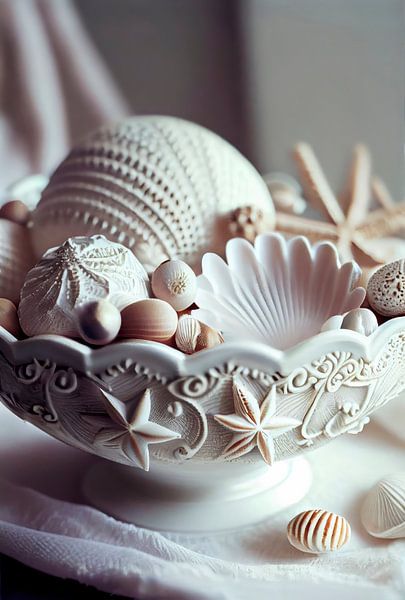 Nature morte avec des coquillages de mer par Treechild