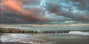 Zonsondergang aan zee