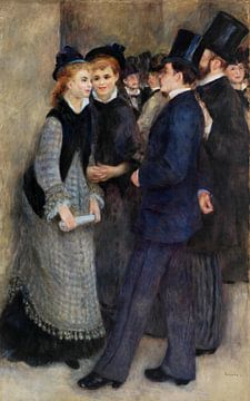 Renoir, De uitgang van het conservatorium (1876-1877) van Atelier Liesjes