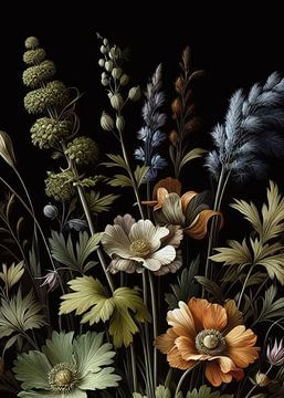 VINTAGE COLOURFUL BOTANICAL-7-D3
