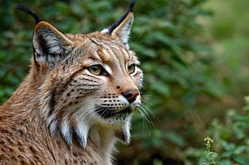 Close-up van een lynx van Art & Soul Creations