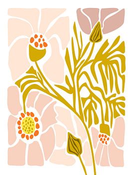 Fleur de jardin rose pâle