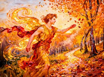 Zephyros God of the Western Wind from Greek Mythology