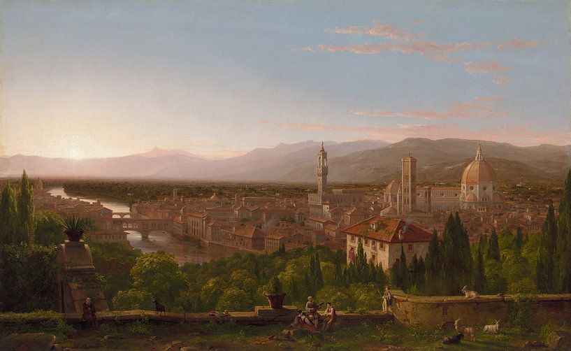 Gezicht op Florence, Thomas Cole van Meesterlijcke Meesters