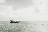 Fishing boat on the Wadden Sea