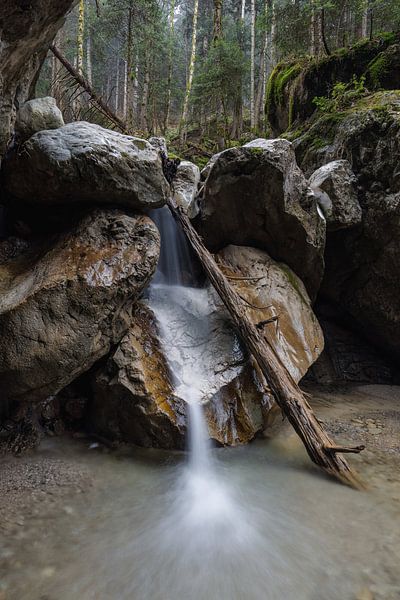 Enchanted waterfall in the forest by Teresa Bauer