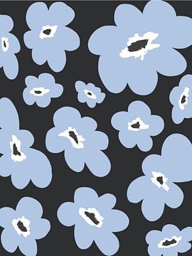 Light Blue Flowers van Bohomadic Studio