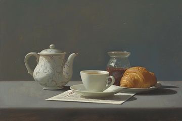 Ontbijttafel | Quiet Breakfast Scene van Kunst Kriebels