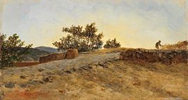 Carlos de Haes Sunset in the countryside, Antique landscape