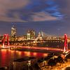Skyline von Rotterdam bei Nacht, 3 in 1 von Ton van den Boogaard