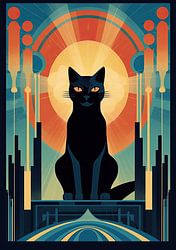 Art Deco Kat Poster