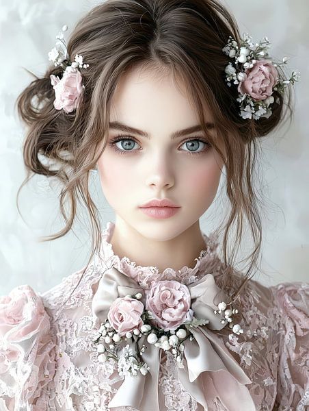 The magic of flowers in gentle elegance by Klaus Tesching - Art-AI
