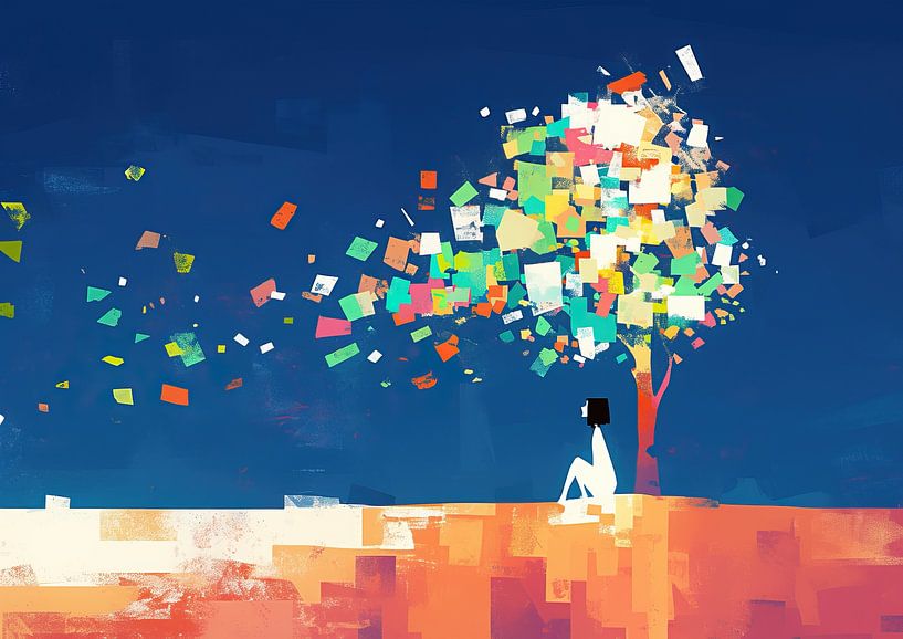 Colourful Tree by ARTEO Paintings