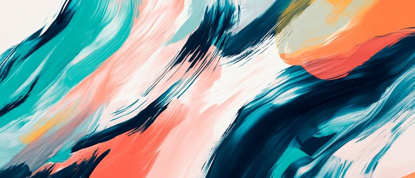 Colourful abstract currents in design by Poster Art Shop