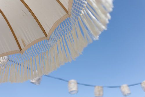 Zomergevoel op het strand bij Noordwijk, pastel tinten foto