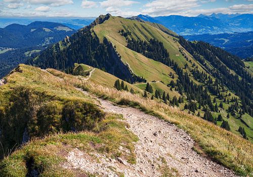 Panorama de montagne dans l'Allgäu, vue du Hochgrat