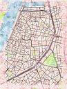 Kaart van Antwerpen centrum in de stijl 'Soothing Spring' van Maporia thumbnail