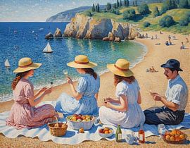 Picknick am Strand von Jaap Voets