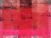 Moderne abstrakte Kunst in Neonpink, Schwarz, sattem warmen Orange und Weiß. von Dina Dankers Miniaturansicht