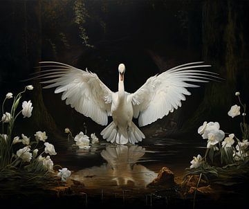 Swan Lake 1 van Danny van Eldik - Perfect Pixel Design