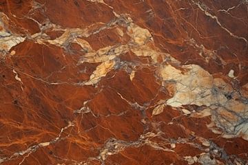 Abstraction de marbre dans les tons bruns sur Digitale Schilderijen