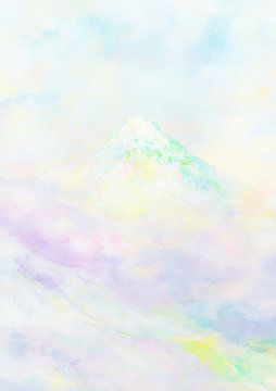 Watercolour Pastel Mountain Japan