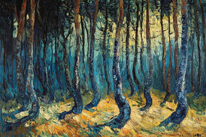 Ölgemälde spiritueller Wald von Egon Zitter