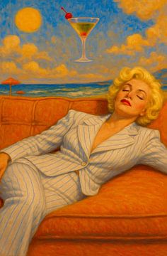 Martini in de Lucht, Chillen op de Bank. Het Geheim van de Zomer! van Moonheart Artworks