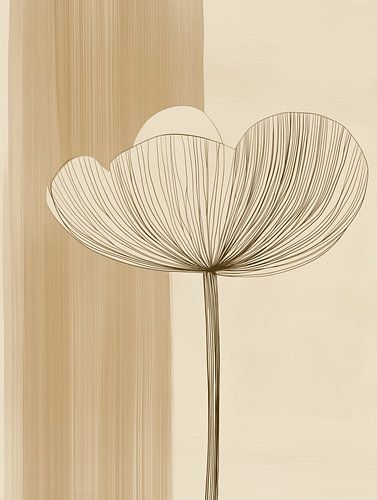 Bloem abstract in bruine tinten