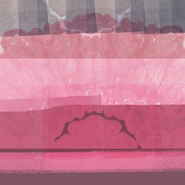 Moderne abstrakte Landschaft in warmen Farben Nr. 2 von Dina Dankers