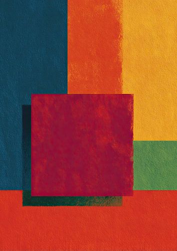 Geometrische abstractie: rode rechthoek